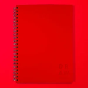 Blank Canvas A4 Spiral Bound Sketchbook in Red by 1973