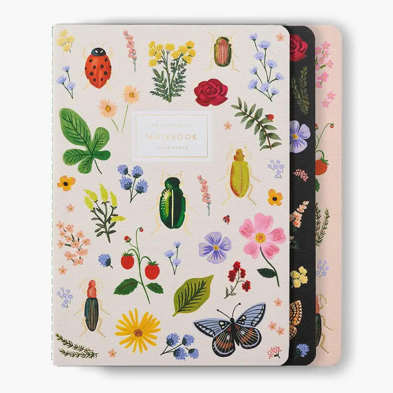 Curio Stitched Notebooks (set of 3) by Rifle Paper Co.