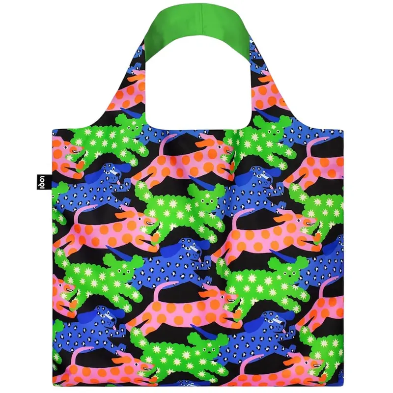 Glitter Power Dogs Recycled Shopping Bag by Loqi