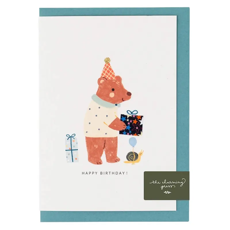 Liberty Bear Birthday Greetings Card in Adelajda's Wish Liberty Print by The Charming Press