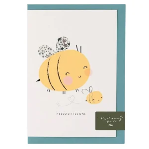 Liberty Bee New Baby Greetings Card in Adelajda's Wish Liberty Print by The Charming Press