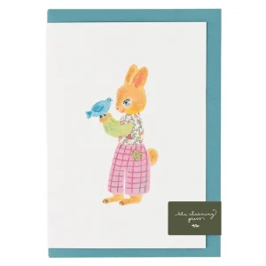 Liberty Rabbit Greetings Card in Katie & Millie Liberty Print by Aiko Fukawa x The Charming Press