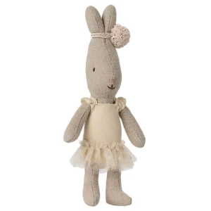 Micro Bunny in a Cream Ballet Suit and Skirt by Maileg