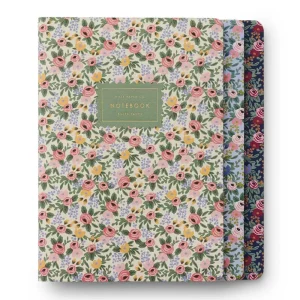 Rosa Stitched Notebooks (set of 3) by Rifle Paper Co.