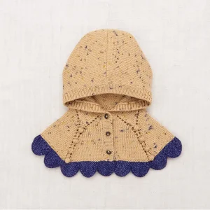 Scallop Capelet in Camel Confetti by Misha & Puff