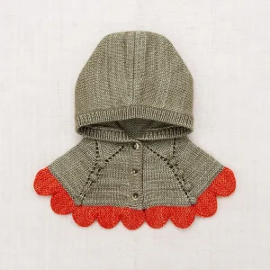Scallop Capelet in Seal Gray by Misha & Puff