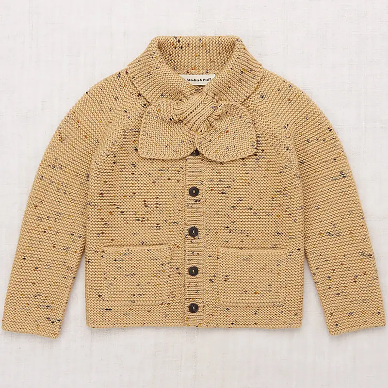 Scout Cardigan in Camel Confetti by Misha & Puff - Last Ones In Stock - 5-8 Years