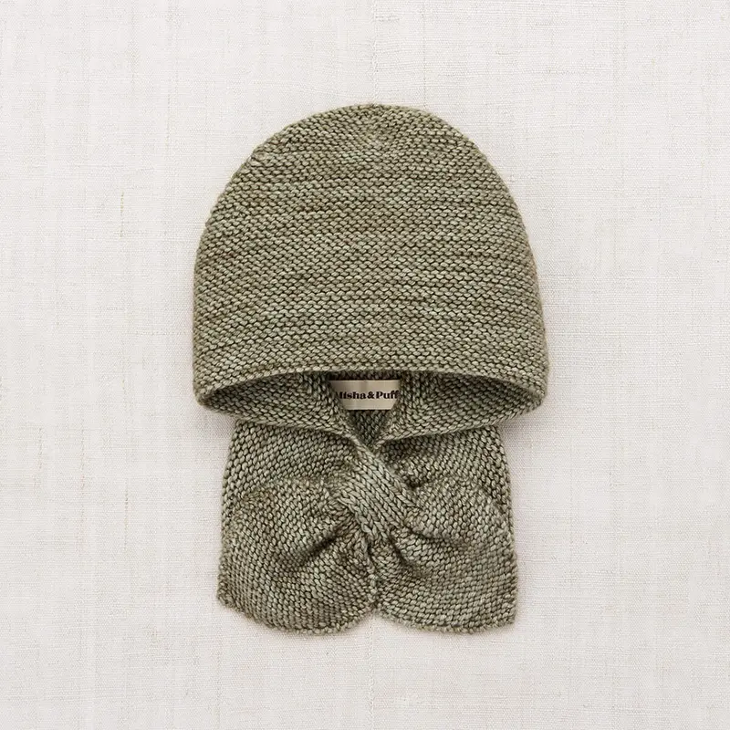 Sledding Hood in Seal Gray by Misha & Puff