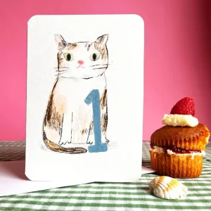 1 Today Cat Birthday Greetings Card by Laura Skilbeck Cards