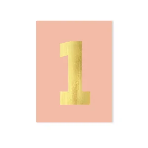 Age 1 Tiddly Birthday Greetings Card in Pink by Kali Stileman Cards