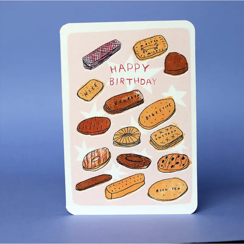 Birthday Biscuits Birthday Greetings Card by Laura Skilbeck Cards