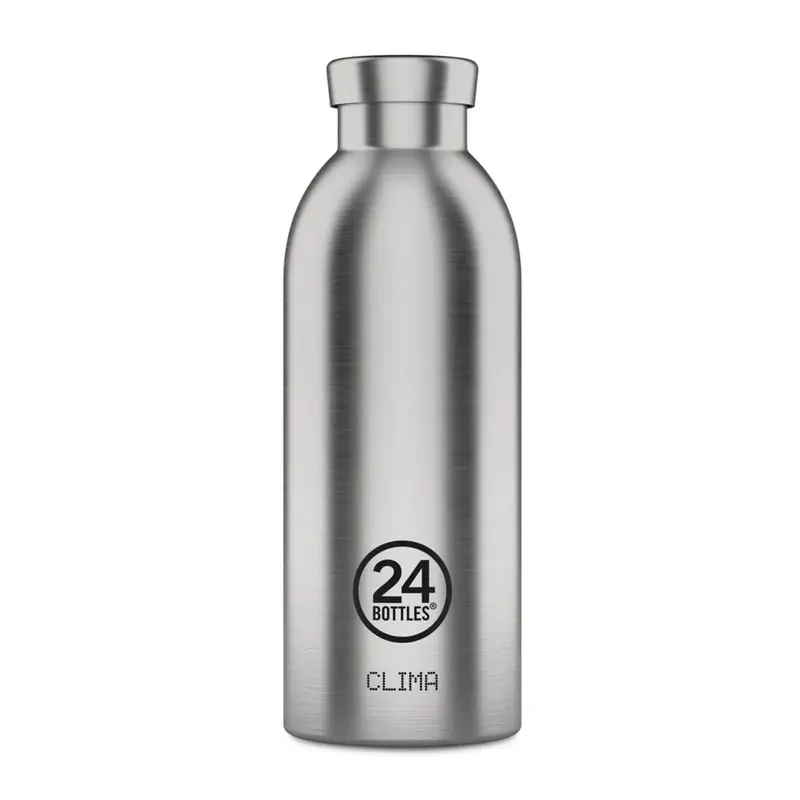 Clima Bottle (500ml) in Brushed Steel by 24 Bottles