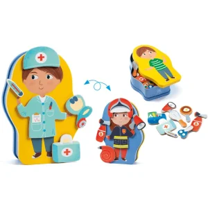 Jobissimo Inzebox Wooden Magnets Dress Up Kit by Djeco