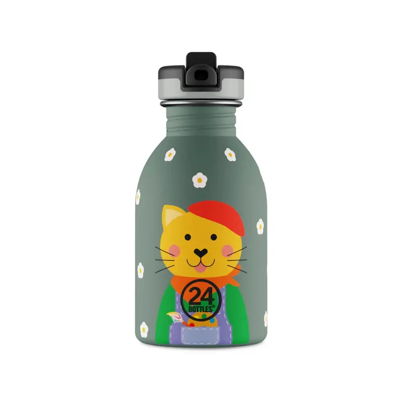 Kid's Bottle (250ml) in Smart Cat by 24 Bottles