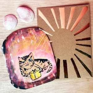 Little Wonder Cat Birthday Greetings Card by Laura Skilbeck Cards