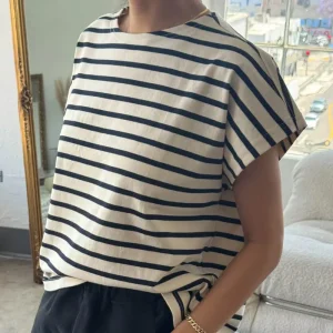 Manon Tee in Navy Stripe by Le Bon Shoppe