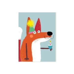 Mini Fox Birthday Greetings Card by Kali Stileman Cards