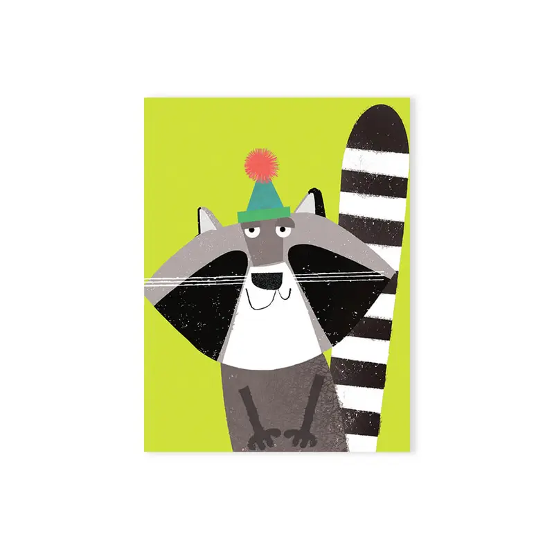 Mini Raccoon Birthday Greetings Card by Kali Stileman Cards