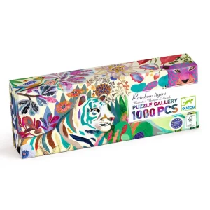 Rainbow Tigers 1000 Piece Gallery Jigsaw Puzzle by Djeco