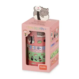 Sushi Cat Tape By Tape Box Of Five Paper Sticky Tapes by Legami
