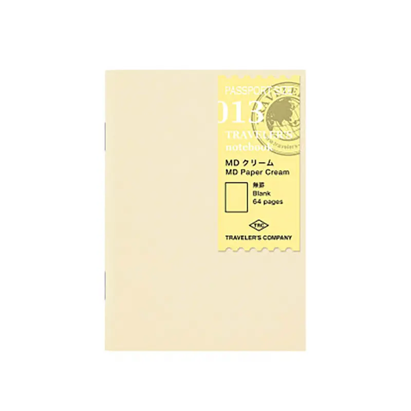 Traveler's Notebook Passport Size Cream Refill 013 by Traveler's Company