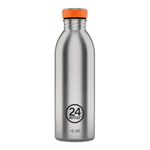 Urban Bottle (500ml) in Brushed Steel by 24 Bottles