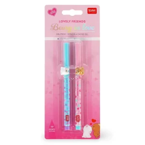 Beary In Love Set of 2 Gel Pens (Lovely Friends) by Legami