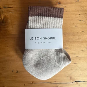 Colour Block Girlfriend Adult Socks in Black Coffee by Le Bon Shoppe
