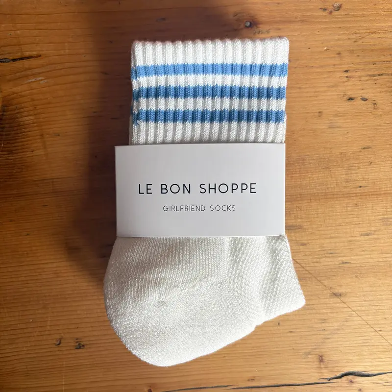 Girlfriend Adult Socks in Ivory by Le Bon Shoppe