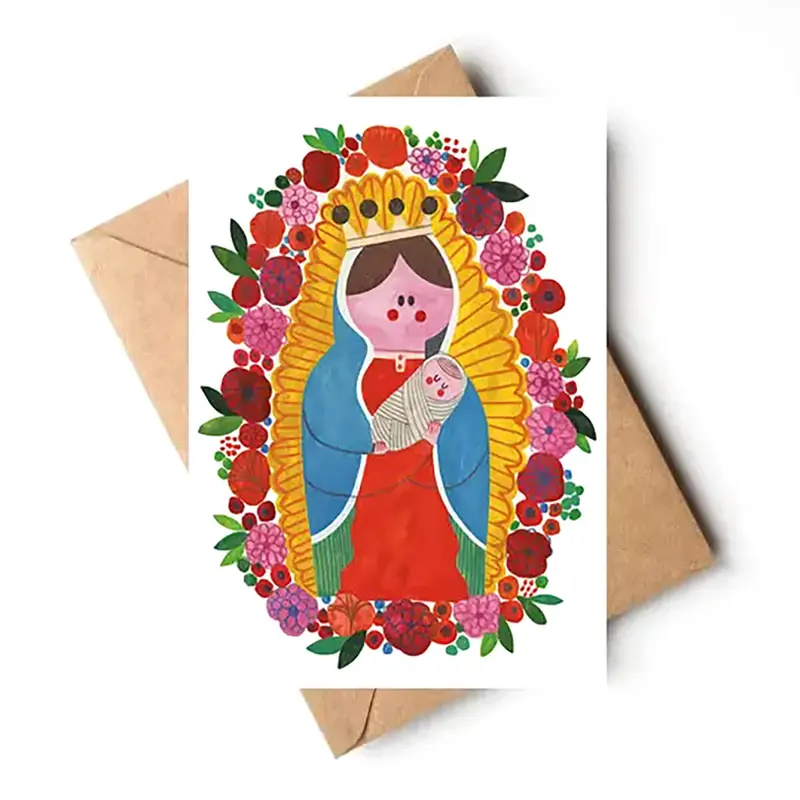 Guadalupe New Baby Greetings Card by Daria Solak Illustrations