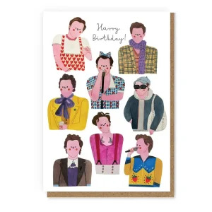 Harry Styles Birthday Greetings Card by Daria Solak Illustrations