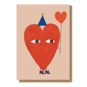 Heart Greetings Card by Daria Solak Illustrations