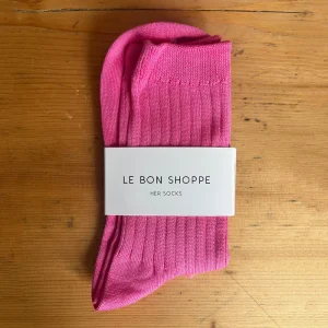 Her Adult Socks in Bright Pink by Le Bon Shoppe