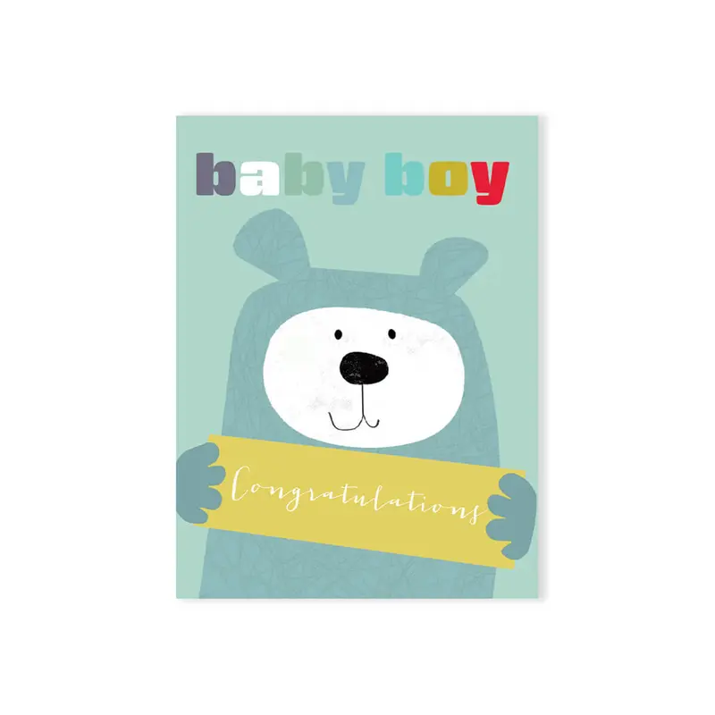 Mini Baby Boy New Baby Greetings Card by Kali Stileman Cards