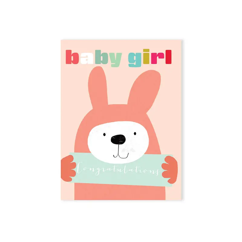 Mini Baby Girl New Baby Greetings Card by Kali Stileman Cards