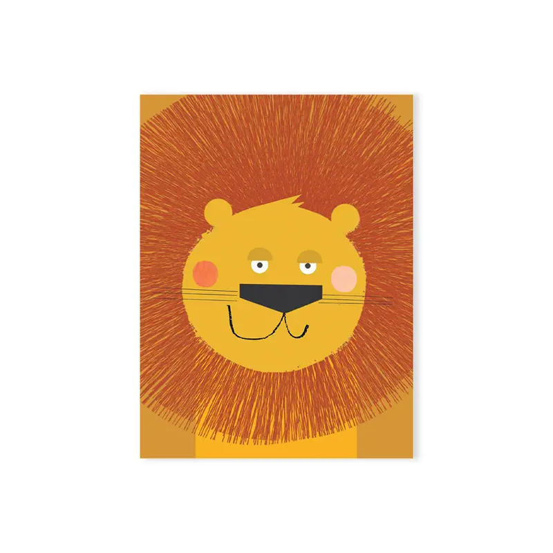 Mini Lion Birthday Greetings Card by Kali Stileman Cards