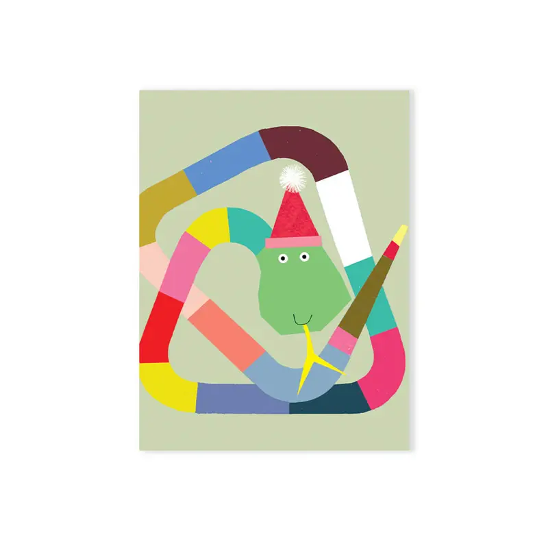 Mini Snake Birthday Greetings Card by Kali Stileman Cards