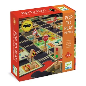 Pop To Play 24 Piece City Puzzle by Djeco