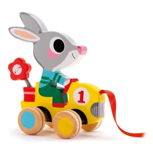 Roulapic Rabbit Wooden Pull Along Toy by Djeco