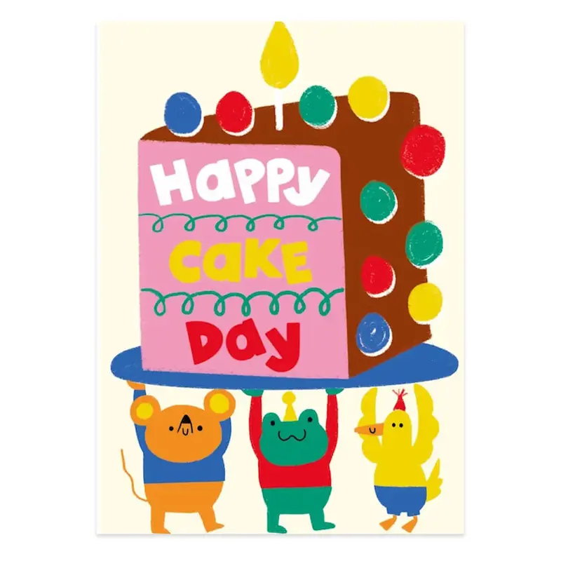 Cake Day Birthday Greetings Card by Studio Boketto