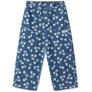 Cesar Printed Denim Pants in Cherry Blossom by Liewood