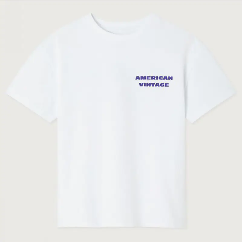 Fizvalley Kid's Round Neck T Shirt in White by American Vintage