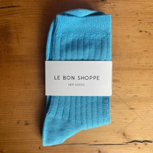 Her Adult Socks in Blue Water by Le Bon Shoppe