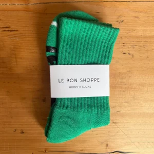 Hugger Adult Socks in Kelly / Black by Le Bon Shoppe