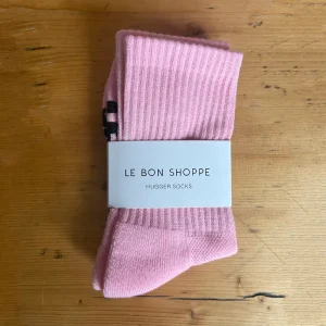 Hugger Adult Socks in Pink / Black by Le Bon Shoppe