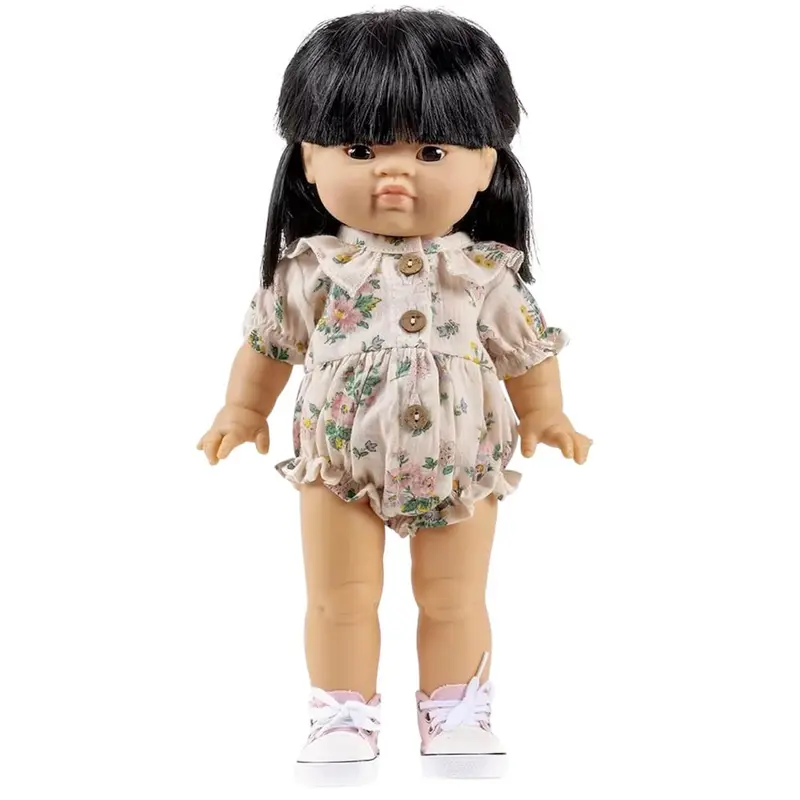 Leonore Romper (34cm and 37cm Doll) in Pink Spring by Minikane X Emile & Ida