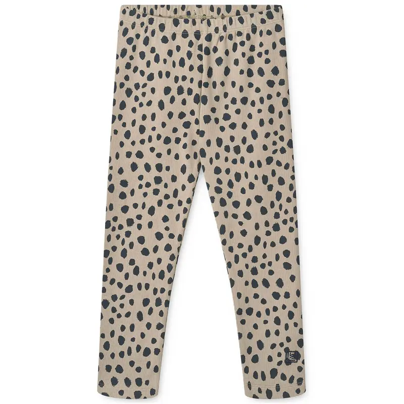 Marien Printed Rib Leggings in Leo Spots Mist by Liewood