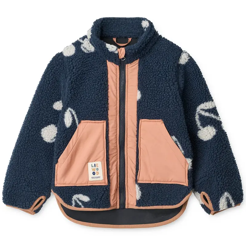 Noam Pile Jacket in Cherry Blossom Navy by Liewood