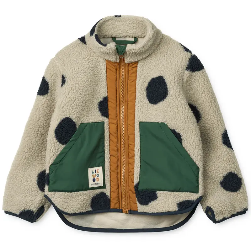 Noam Pile Jacket in Spot Dots Mist by Liewood