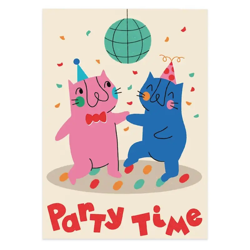 Party Time Birthday Greetings Card by Studio Boketto